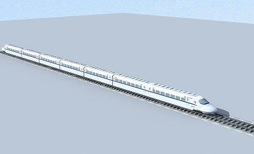 High-speed train 3d model