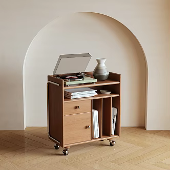 Log wind side cabinet side table 3d model