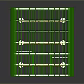 Detailed Green Industrial Equipment Frame With Grid Structure And Support Beams