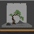 Modern landscape sketch Tianjing pine tree 3d model
