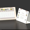 Cute 2024 Cat Theme Desktop Calendar With Adorable Kitten Illustrations For Daily Use