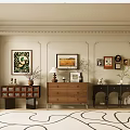 Middle Style Sideboard 3d model