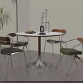 Round Table And Chair Set With White Tabletop Metal Base Green Black Metal Leg Chairs