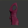 Elegant Pink Sleeveless Velvet Top With Bow Tie Detail And Smooth Fabric