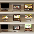 Multiple Televisions Arranged On Wall Mounted Display Shelf With Various Styles For Home Entertainment