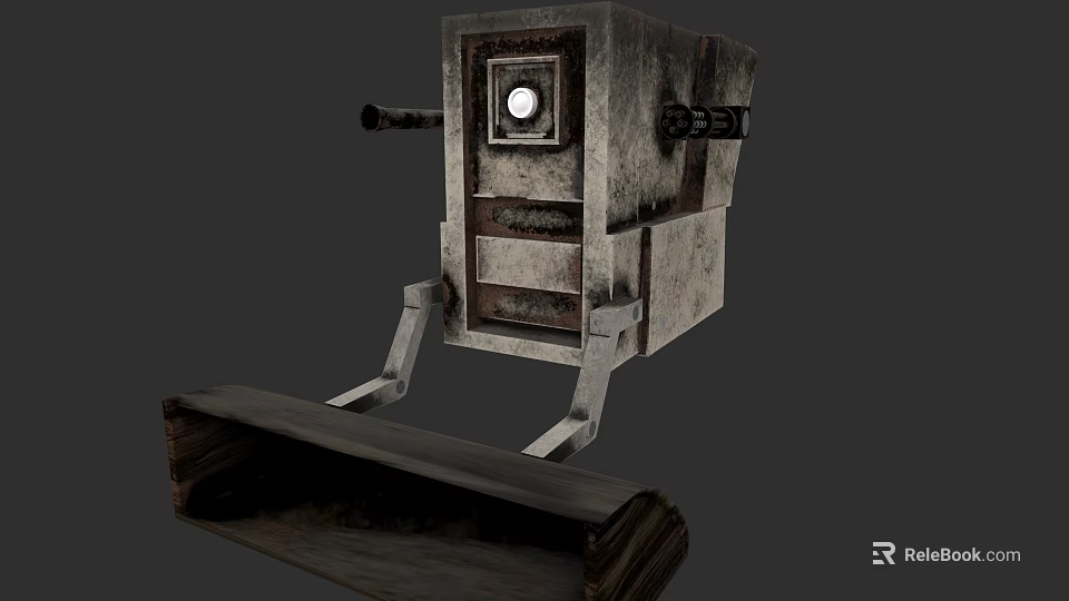 Industrial Equipment With Metal Construction And Mechanical Shovel For Heavy Duty Operations 3d model 