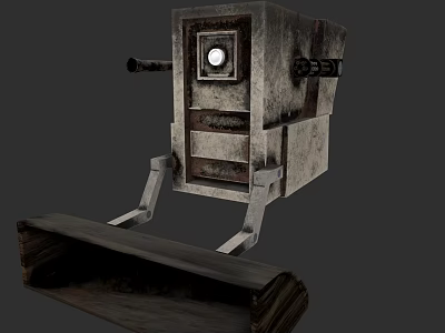 Industrial Equipment With Metal Construction And Mechanical Shovel For Heavy Duty Operations 3d model