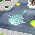 Children's Play Area With Water Play Section Slides Climbing Frames Colorful Pathways And Green Lawns