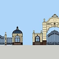 European-style gate 3d model