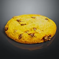 Freshly Baked Golden Brown Chocolate Chip Cookie With Melted Chocolate Chunks