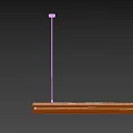 Modern Linear Pendant Light With White Shade And Brown Frame For Ceiling 3d model