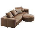 Minotti double sofa pillow sofa 3d model