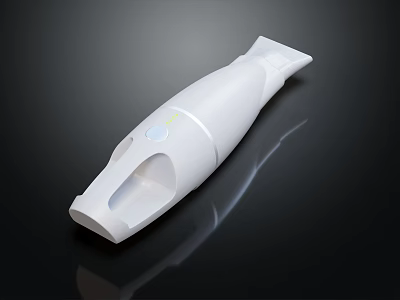 Sleek Modern White Handheld Daily Electrical Appliance with Smooth Surface and Indicator Light 3d model