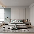 Modern Kids Room Interior With Bed Toys Storage Cabinets And Soft Lighting