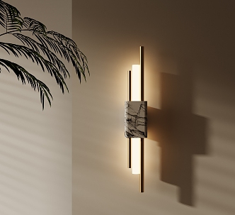 Modern Light Luxury Wall Lamp Middle Ancient Wall Lamp 3d model