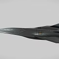 Stealth Military Aircraft With Aerodynamic Gray Body And Twin Tail Fins 3d model