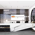 New Chinese Front Desk Front Desk Bar 3d model