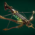 Cartoon crossbow game equipment toxic crossbow wooden crossbow bow arrow crossbow PBR material crossbow long range weapon cold weapon hunting 3d model