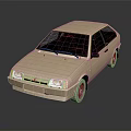 Classic Beige Car Vintage Exterior Design Shiny Surface With Floor Reflection