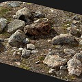 modern stone pile miscellaneous stone pebble gravel 3d model