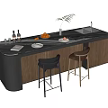 Modern Bar Chair Combination Bar Chair Combination 3d model