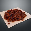 Freshly Roasted Coffee Beans Piled On Parchment Paper With Dark Grey Backdrop