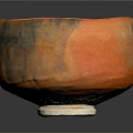 Handcrafted Ceramic Bowl With Orange Red Gradient And Textured Surface For Daily Household Use