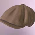 Classic Brown Fabric Hat With Stylish Brim And Textured Surface Design
