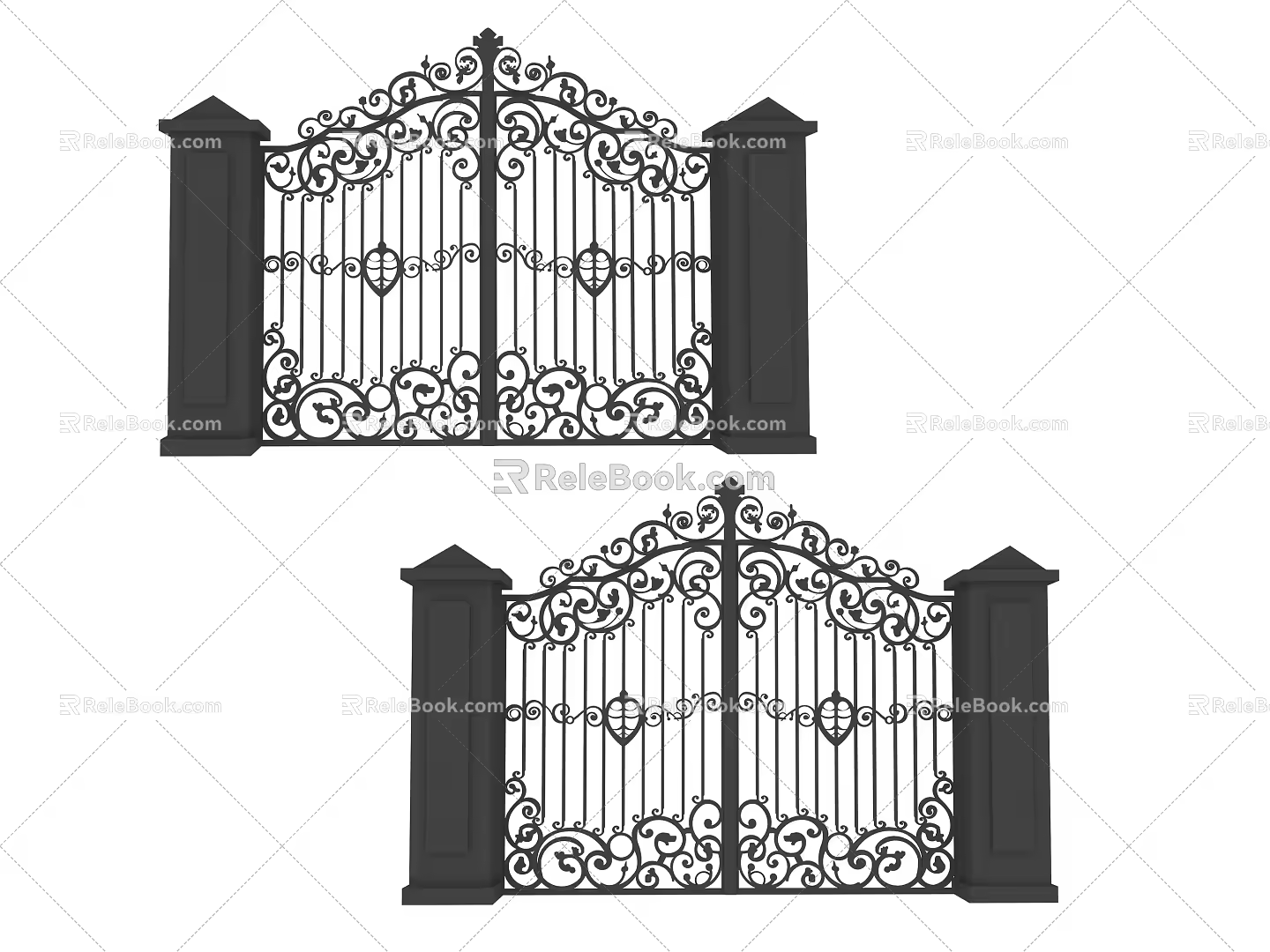 Hardware gate 3d model