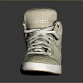 Adidas High Top Sneakers Light Beige Suede Upper With Striped Design And White Sole