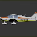 Colorful Toy Airplane With Yellow Wings White Body Orange Nose And Propeller