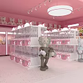 Treasure House Mall Store With Pink Interior Claw Machines Stuffed Toys And Mannequins