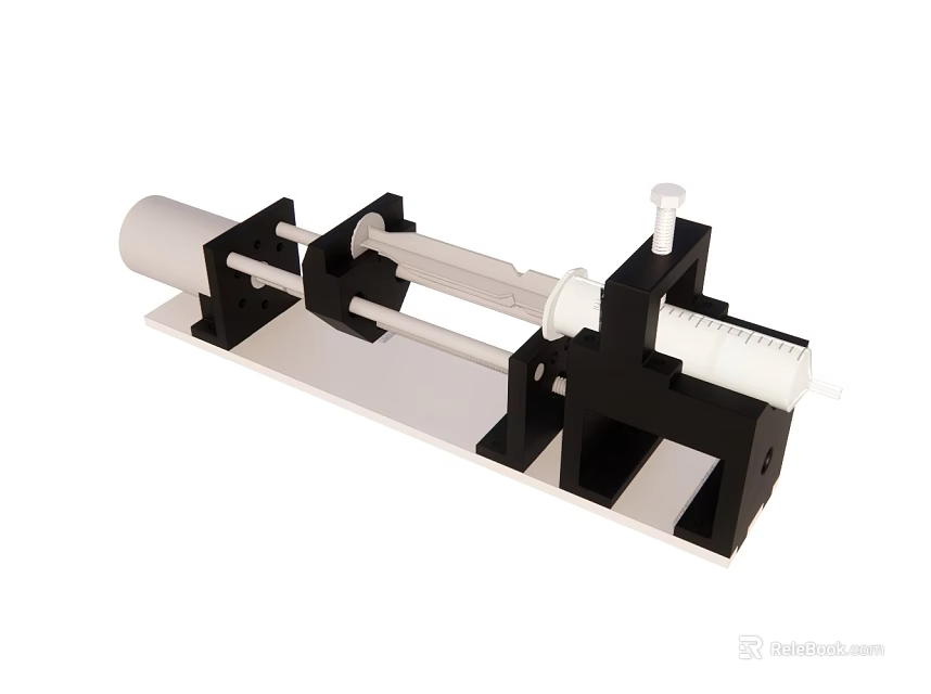 Sturdy Industrial Equipment With Metal Frame Roller Component And Stable Base Structure 3d model 