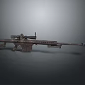 Tactical Sniper Rifle With Long Barrel Sniper Scope And Metal Construction