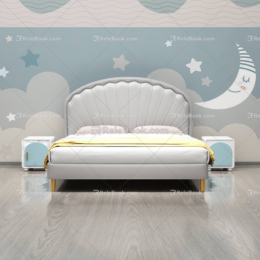 Nordic Cream Style Children's Bed model