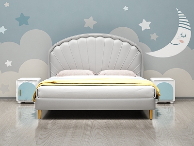 Nordic Cream Style Children's Bed model