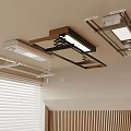Modern Ceiling Mounted Drying Racks With Various Designs And Metal Frames 3d model