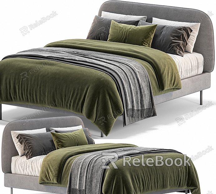 Modern Double Bed Fabric Double Bed model