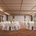 Modern Ballroom Hotel Ballroom 3d model