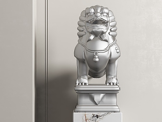 New Chinese Lion New Chinese Ornaments 3d model