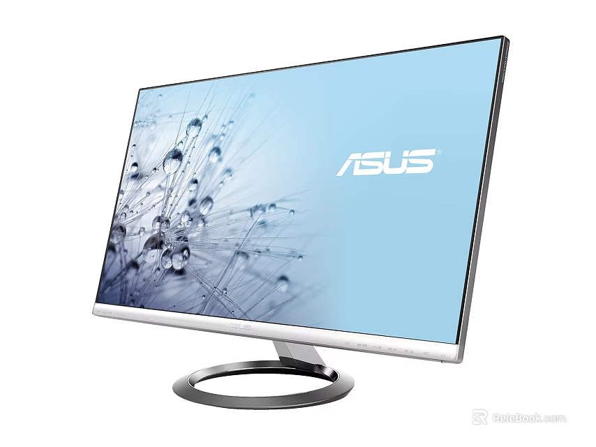 ASUS Computer Monitor With Slim Design Water Droplets Screen And Circular Base 3d model 