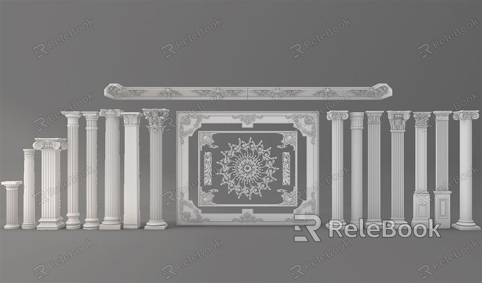 European Roman Column Classical Roman Column model