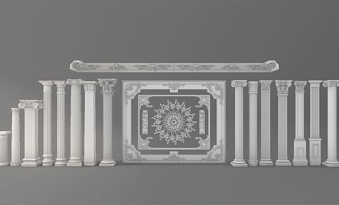 European Roman Column Classical Roman Column 3d model