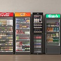 Modern Refrigerator Refrigerator Freezer Beverage Cabinet 3d model