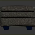 Comfortable Leather Ottoman With Stitched Details And Blue Legs Modern Stylish Design