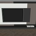 TV background wall TV wall embedded TV background wall 3d model