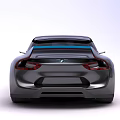 BMW Concept Car With Gray Body Blue Accents And Sporty Aerodynamic Design