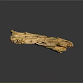 Natural Wood Branch Featuring Unique Curved Shape And Natural Textured Surface