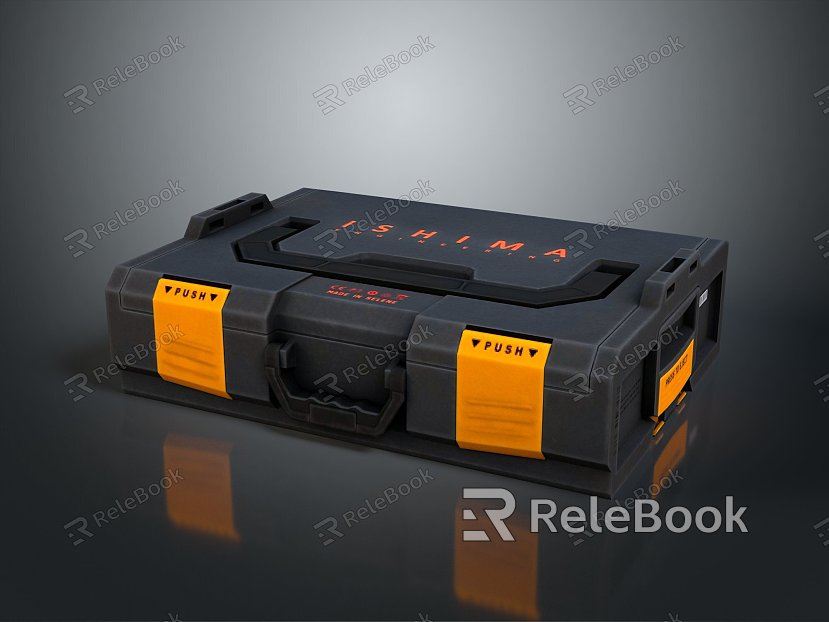 Tool Box Iron Box Iron Box Iron Trunk Box Box Box Luggage Leather Box Leather Box Container model