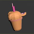 Three Colorful Cartoon Animal Ear Design Straw Cups For Daily Use